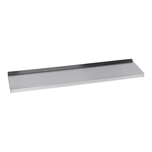 Stenska polica iz nerjavnega jekla 18/8 z zadnjo obrobo | Multinox | 180 x 30 x V5 cm