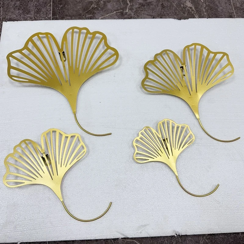 Elegante Ginkgo-Blatt Wandkunst Haken Karnz