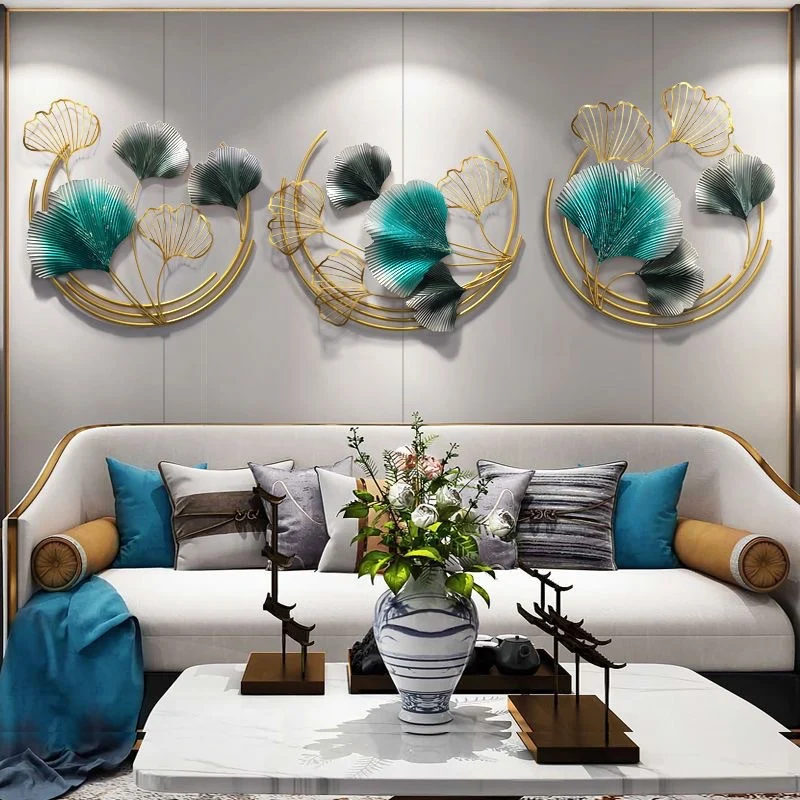 Elegante Botanische Metall Wandkunst Karnz