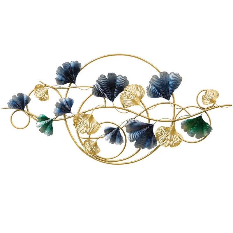 Dekorative Metall Wandkunst Skulptur mit Ginkgo Blatt Design Karnz