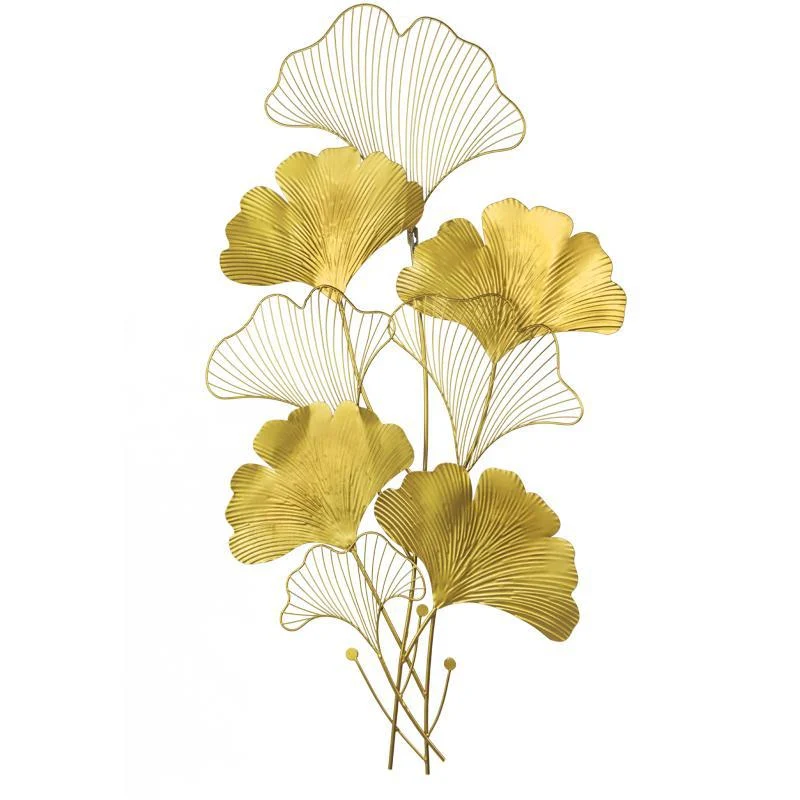 Dekorative Metall Ginkgo Wand Skulptur Karnz