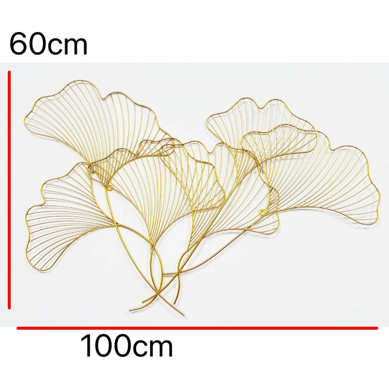 Dekorative Metall Ginkgo Blatt Wandkunst Karnz