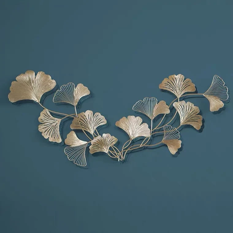 Dekorative Ginkgo Blatt Wand Skulptur Karnz