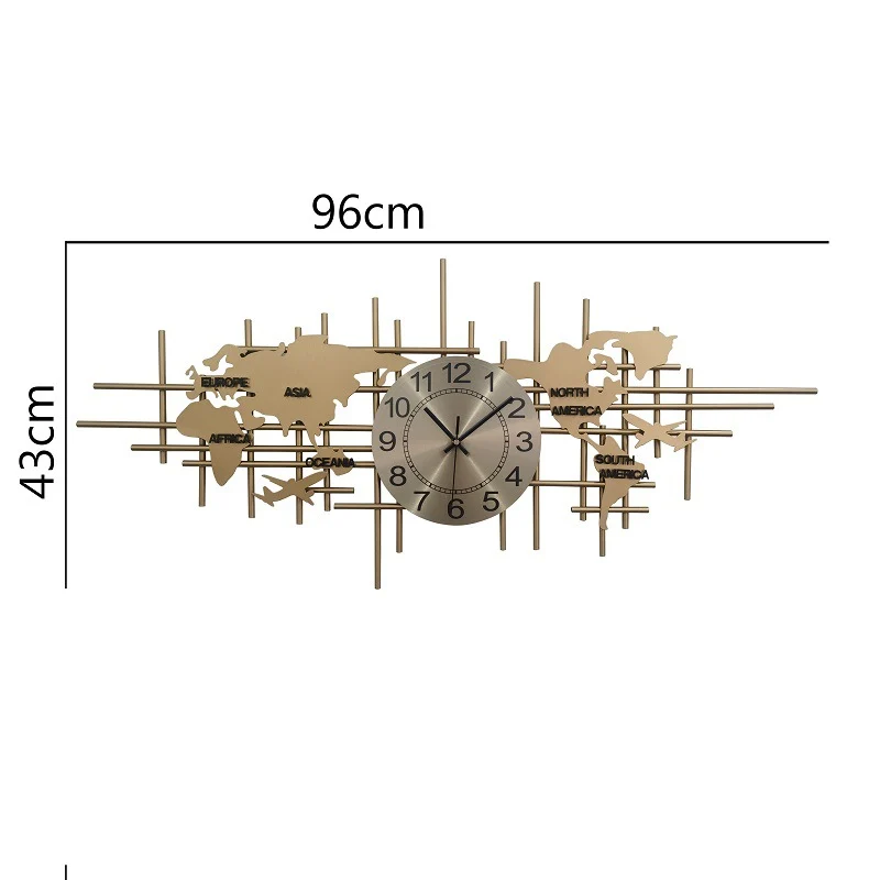 Künstlerische Weltkarte Wanduhr Karnz