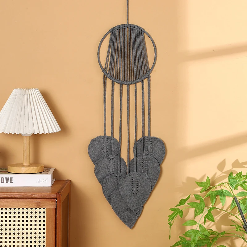 Makramee Herz Wandbehang Karnz