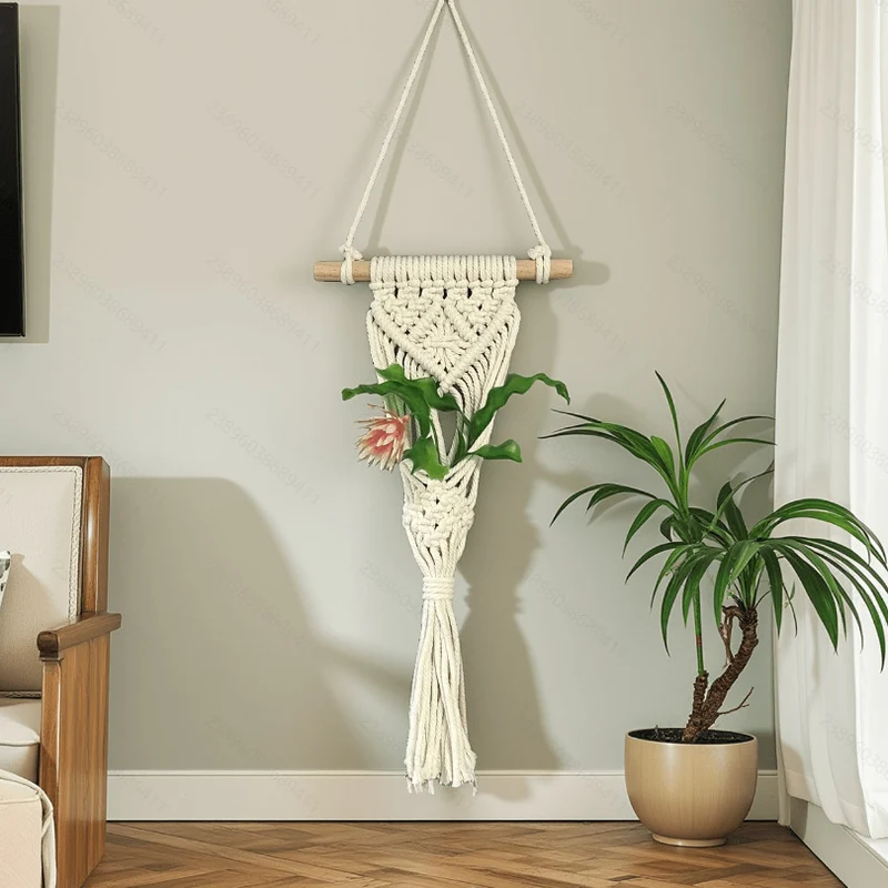 Home Dekorative Makramee Pflanzenaufhänger Karnz
