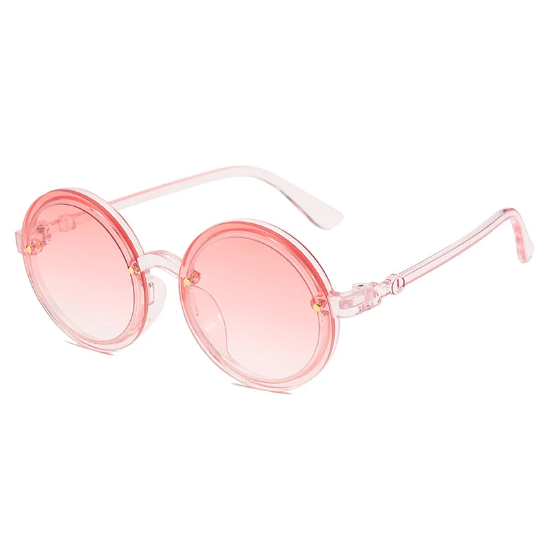Damen Runde Sonnenbrille mit transparentem Rahmen Karnz