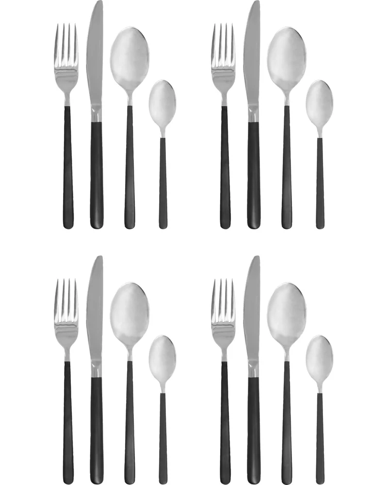 Besteckset, HDOx, Schwarz;Silber