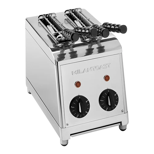 MilanToast opekač za sendviče | 2 reži in 2 klešče | Nerjavno jeklo | 1,370 W | 18 x 30 x V30 cm