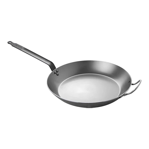 Lyonska ponev iz ekstra težkega štancanega jekla z dodatnim ročajem Ø 40 cm | de Buyer Carbone Plus