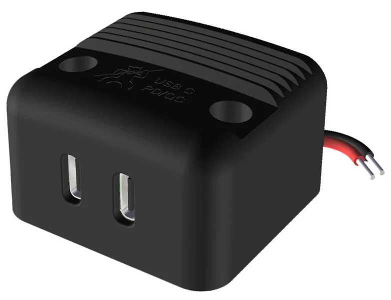 Power USB-C Aufbau-Doppelsteckdose – 2x USB-C mit PD und Quick Charge