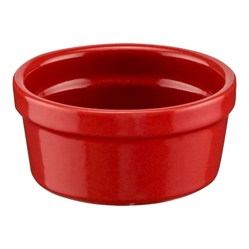 Rdeča okrogla keramična posodica | Regas | Ø8 x H4.2 cm | 0.115 L
