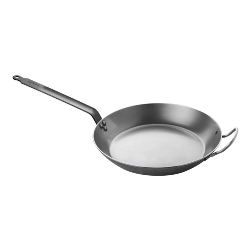 Ekstra težka Lyonnaise ponev iz prešanega jekla z dodatnim ročajem Ø36 cm | de Buyer Carbone Plus