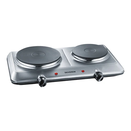 Severin namizni električni kuhalnik | 2 kuhalni coni Ø15 cm / Ø18 cm | 1000 W + 1500 W | Nerjavno jeklo