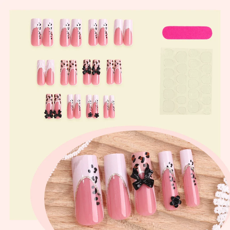 Kunstnagelset mit kreativen Schleifen- und Tiermotiven Karnz