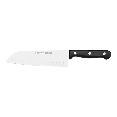 Santoku kuharski nož | Burgvogel Serie 4000 | Rezilo iz nerjavečega jekla z Granton robom | Rezilo 18 cm