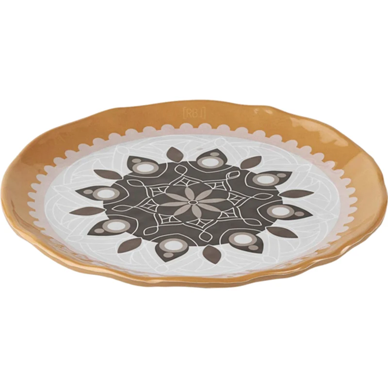 RBL Melamin Frühstücksteller Lachsfarben 22 cm Durchmesser spülmaschinengeeignet