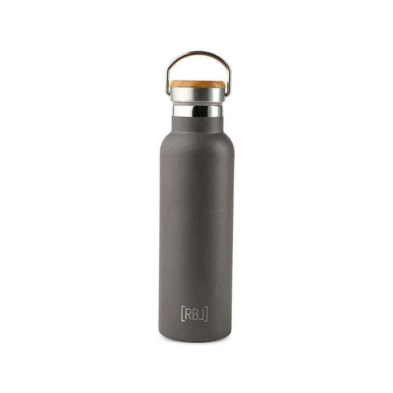 Rebel Outdoor Isolierflasche Thermosflasche Edelstahl Thermoskanne 0,6L grau