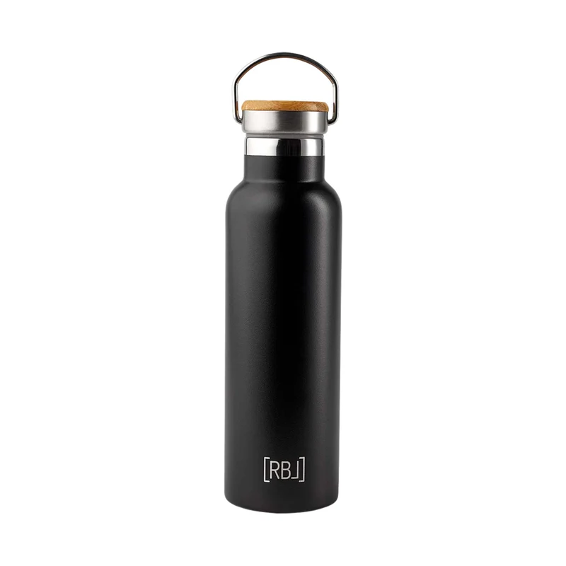 Rebel Outdoor Isolierflasche aus Edelstahl 600 ml Schwarz hochisolierend