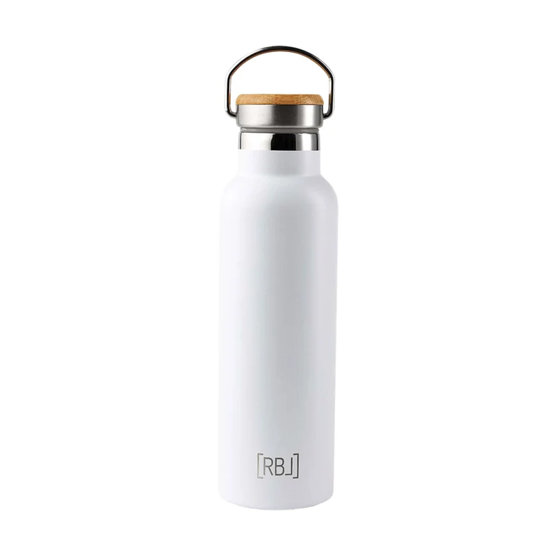 Rebel Outdoor Isolierflasche Edelstahl 600 ml weiß Thermoskanne isoliert