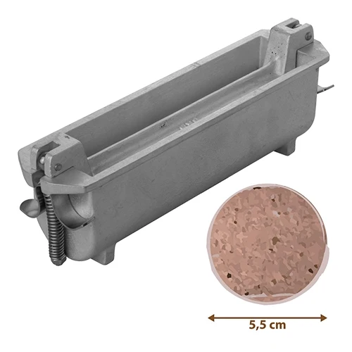 Okrogel model za pašteto s pokrovom | Adelmann | Lit aluminij | Ø5,5 x D24 cm