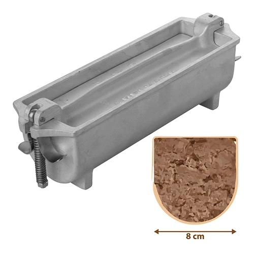 Polkrogelni model za pašteto s pokrovom | Adelmann | Liti aluminij | 25 x 8 x H8 cm