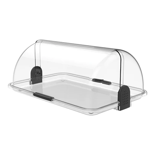 Prozorna buffet vitrina z rolo pokrovom s predelki | Biesse | polipropilen brez BPA | 46.5 x 31.5 x V19.5 cm