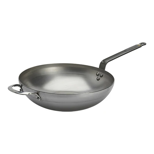 Vok iz prešanega jekla z dodatnim ročajem | de Buyer Mineral B | Ø32 cm | 3.7 L