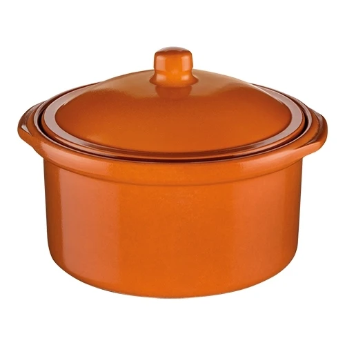 Regas keramična cocotte iz terakote s pokrovom | Okrogla | Ø17 x V8,5 cm | 1,15 L