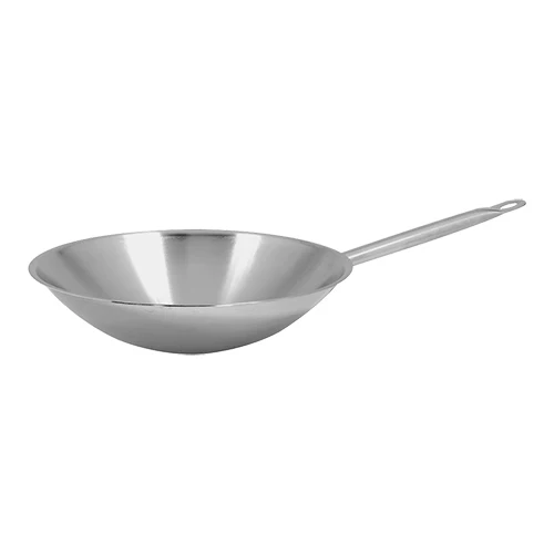 Vok iz nerjavnega jekla z ravnim dnom | Pujadas Inox Pro Expert | Ø36 x H9 cm | 5,5 L