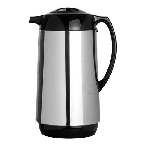 Zojirushi črn vakuumski vrč iz nerjavnega jekla 18/10 z navojnim pokrovom | vrč s steklenim vložkom | 1,0 L