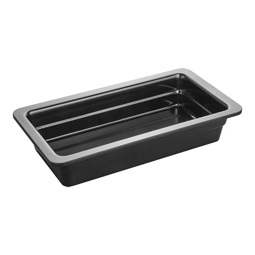 Črna melaminska gastronormska posoda GN 1/3 | Pujadas | H65 mm | 32.5 x 17.6 cm