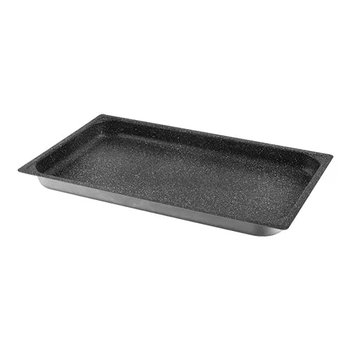 Risoli GN 1/1 aluminijast pekač z neoprijemljivim premazom | Raven rob | 53 x 32,5 x V4 cm