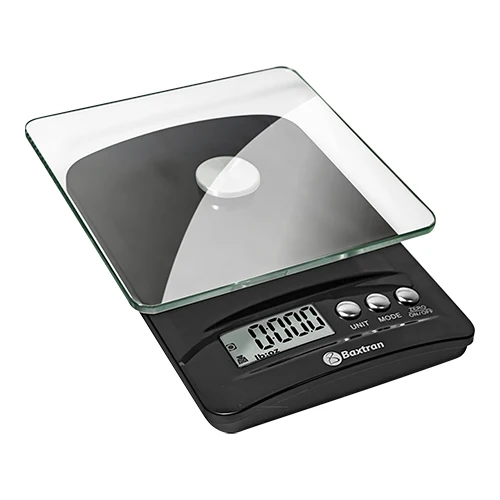 Steklena digitalna kuhinjska tehtnica 5 kg | Baxtran KS | Tehtalna površina 15 x 15 cm | Delitev 1 g