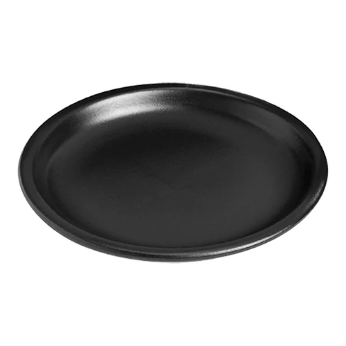 Črn okrogel keramični krožnik | Regas | Primerno za pečico, mikrovalovno pečico in pomivalni stroj | Ø25 cm | 0.500 L