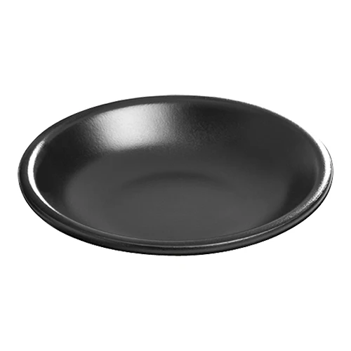 Črna okrogla keramična servirna posoda | Regas | Primerna za pečico | Ø22 x H4.5 cm | 0.6 L