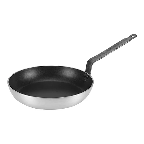 Aluminijasta ponev Lyonnaise s premazom proti prijemanju in kovičenim železnim ročajem | Pujadas Alu Pro | Ø20 x H4 cm