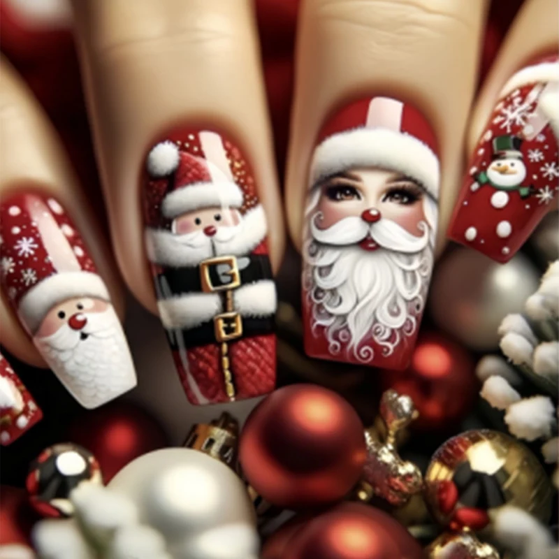 Kunstnagelset mit festlichen Weihnachtsmotiven Karnz 1789119139