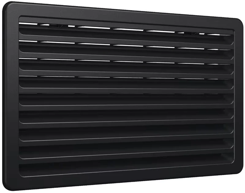 Vent 257 × 432 mm in Schwarz RAL 9005