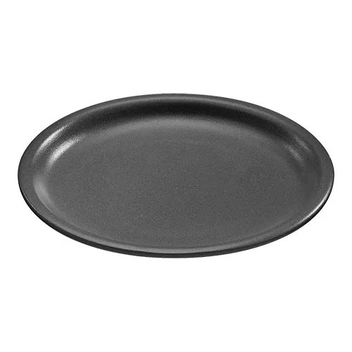 Črn okrogel keramični krožnik | Regas | Primerno za pečico, mikrovalovno pečico in pomivalni stroj | Ø19 cm | 0.200 L