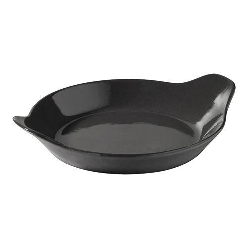 Okrogla porcelanasta posodica za jajce | Revol | Črna | Ø15 cm