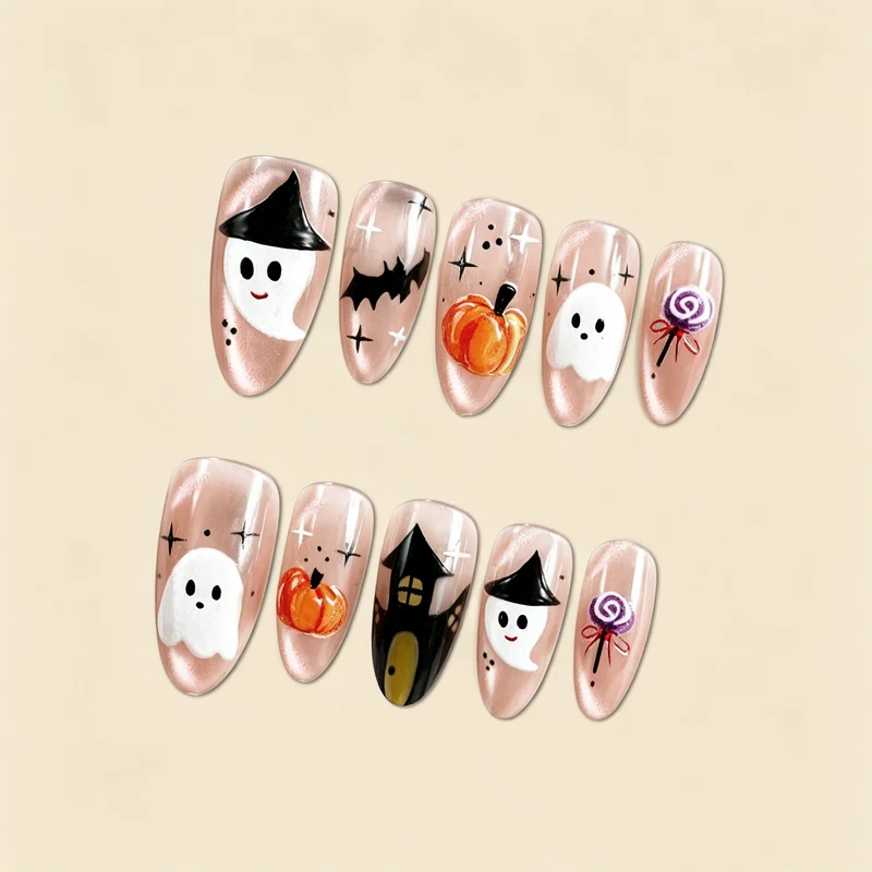 Kreatives Halloween Kunstnagelset Karnz
