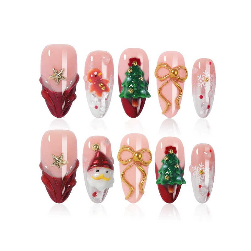 kreative Weihnachtskunstnägel Karnz