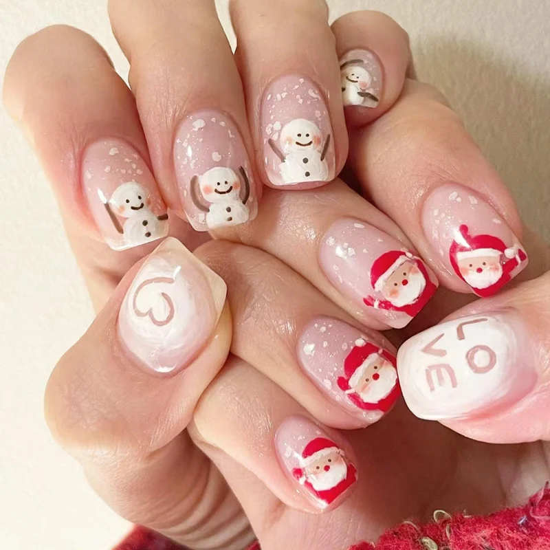 Festliches Kunstnagelset mit Weihnachtsdesign Karnz