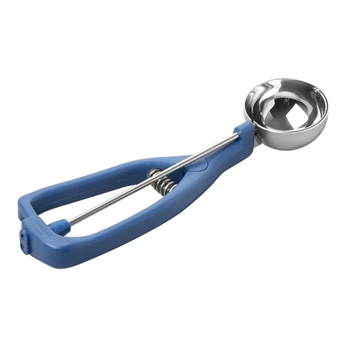Porcionirka za sladoled iz nerjavnega jekla 18/10 | Stöckel Model K | moder plastični ročaj | 1/20 l | Ø5,6 cm
