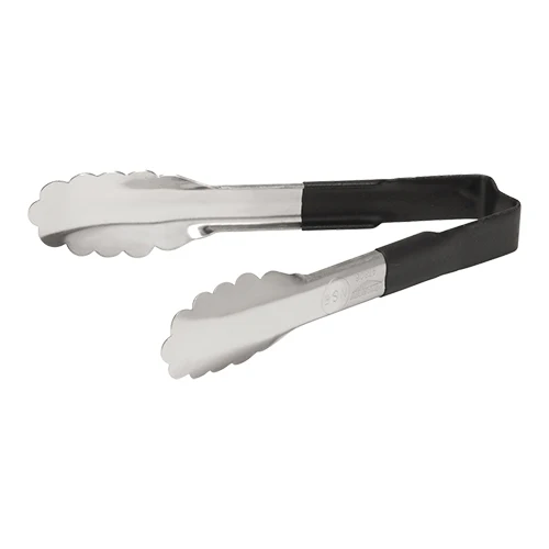 Črne servirne klešče | Vollrath | Nerjavno jeklo s plastičnim ročajem | 24 cm