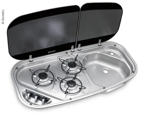 Dometic Glasabdeckung links für Kocher-Spülen-Kombination K-840x436-DF – Ersatzteil 105313753