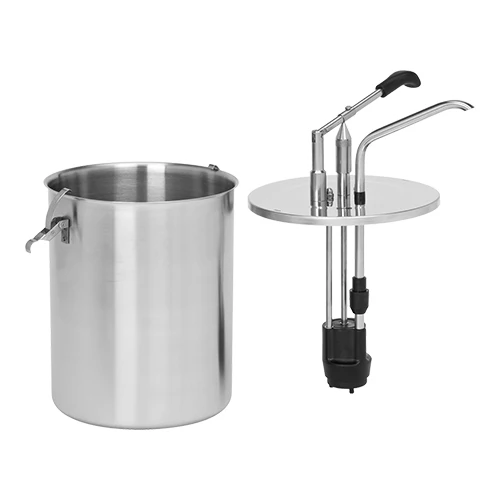 Dozator za omako iz nerjavnega jekla s cilindrično posodo | Hovicon | Nastavljiv do 40 g | 8 L, Ø21,5 x V43 cm