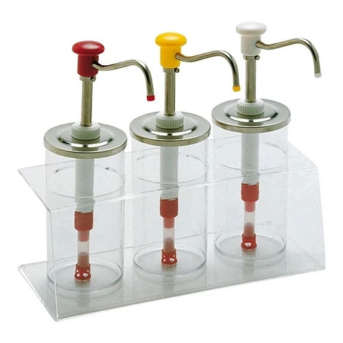 Hovicon 3-prekatni dozator za omake | Nastavljiv odmerek 20 ml | 3 x 0.950 L | 39 x 18 x H27 cm