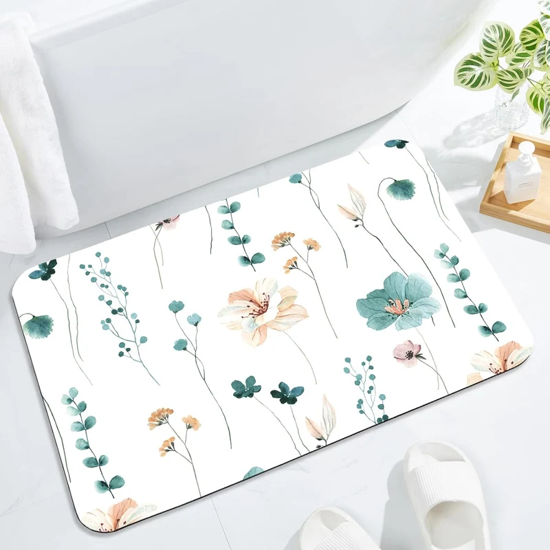 Florales Muster Badezimmermatte
